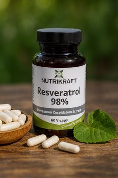 Nutrikraft - Cápsulas de Resveratrol 100 mg 60 Cápsulas