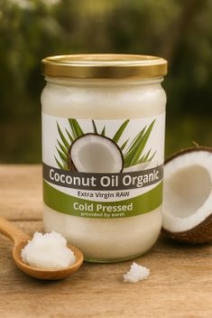 Holyflavours Óleo de Coco Extra Virgem Cru, Prensado a Frio, Biológico
