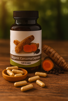 Nutrikraft - Cápsulas de Curcuma com Piperina 600 mg 60 Cápsulas Biológicas