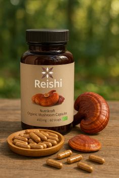 Nutrikraft - Cápsulas de Reishi 450 mg 60 Cápsulas Biológicas