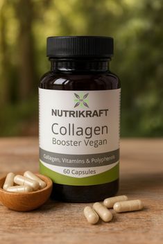 Nutrikraft - Cápsulas de Booster de Colágeno Vegan 450 mg 60 Cápsulas