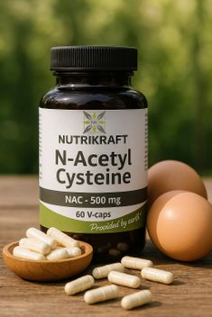 Nutrikraft - Cápsulas de NAC N-Acetil Cisteína 500 mg 60 Cápsulas