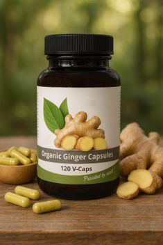 Nutrikraft - Cápsulas de Gengibre 500 mg 120 Cápsulas Biológicas