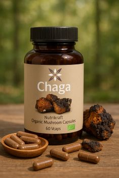 Nutrikraft - Cápsulas de Chaga 450 mg 60 Cápsulas Biológicas