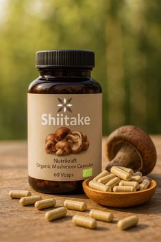 Nutrikraft - Cápsulas de Shiitake 450 mg 60 Cápsulas Biológicas
