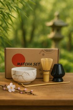 Conjunto de Matcha em Caixa de Presente
