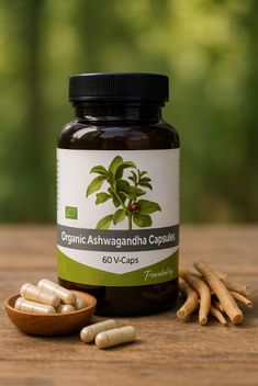 Nutrikraft - Cápsulas de Ashwagandha 500 mg 60 Cápsulas Biológicas